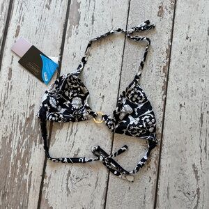 CIA MARITIMA Beachwear Preto Bikini Top - Sz L